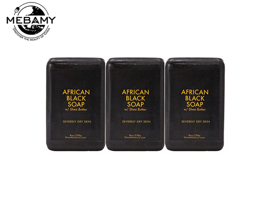 Das Weiß werden der organischen afrikanischen schwarzen handgemachten Seife schäumt wohle anti- Verunstaltung